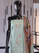 Bin Saeed Embroidered Cotton 3 Piece Unstitched Suit BS24EC D-103